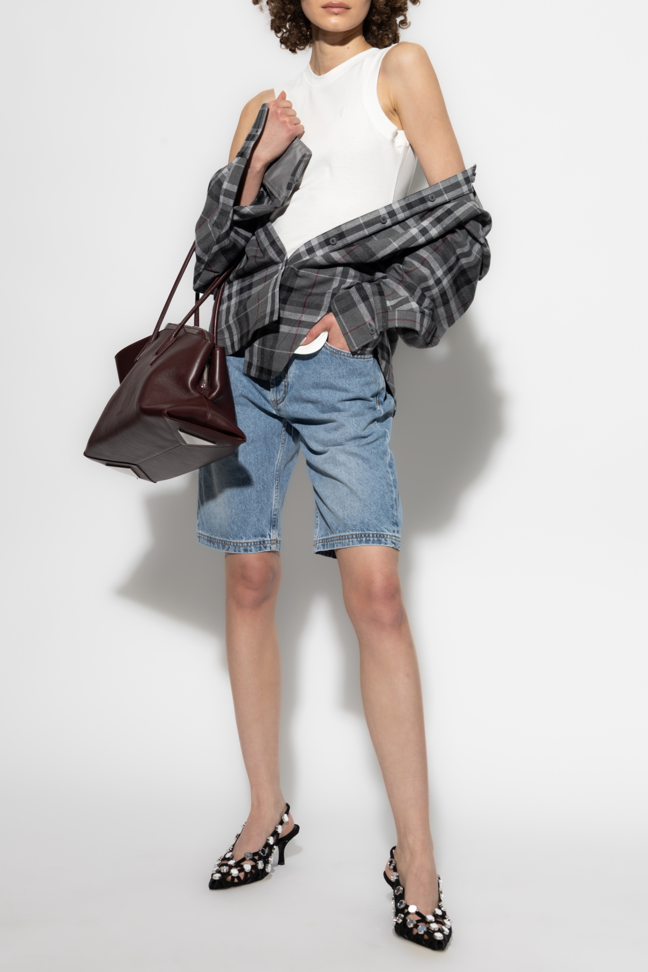 パンツ THE ATTICO BERMUDA (250WCQ00005DDD085) The Attico Denim shorts | Women's Clothing | Vitkac